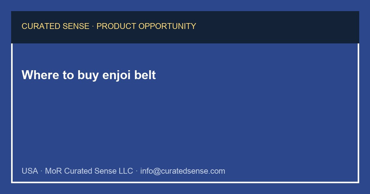 Where to buy enjoi belt — Curated Sense