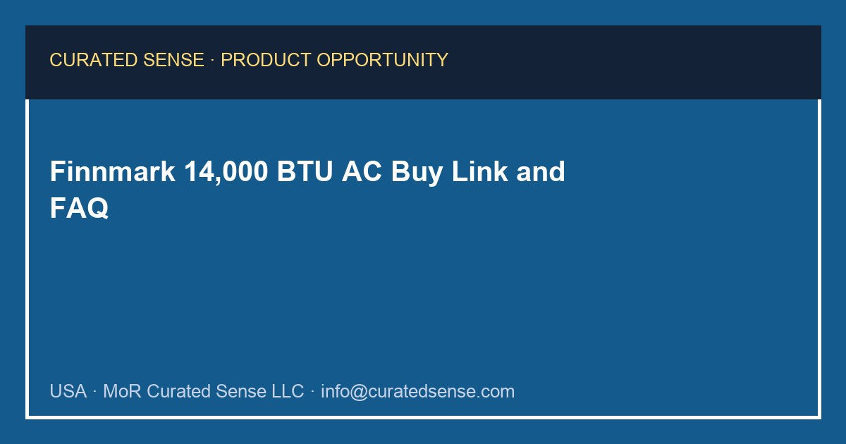 Finnmark 14,000 BTU Portable AC — Where to Buy — Curated Sense