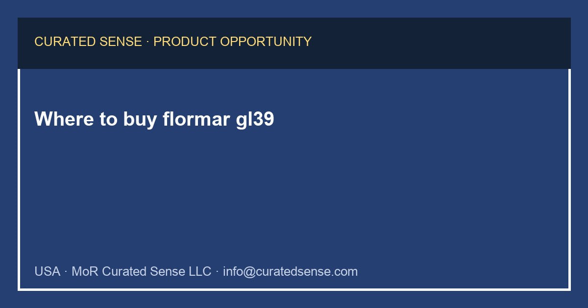 Where to buy flormar gl39 — Curated Sense