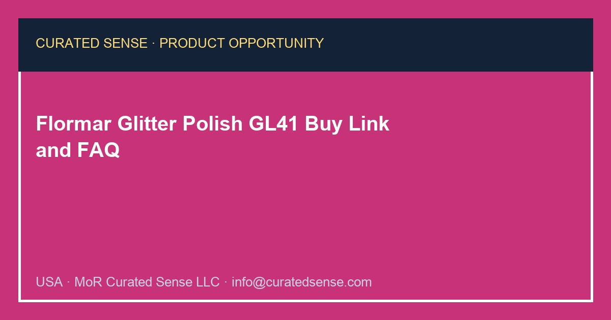 Flormar Glitter Nail Polish GL41 — Where to Buy — Curated Sense