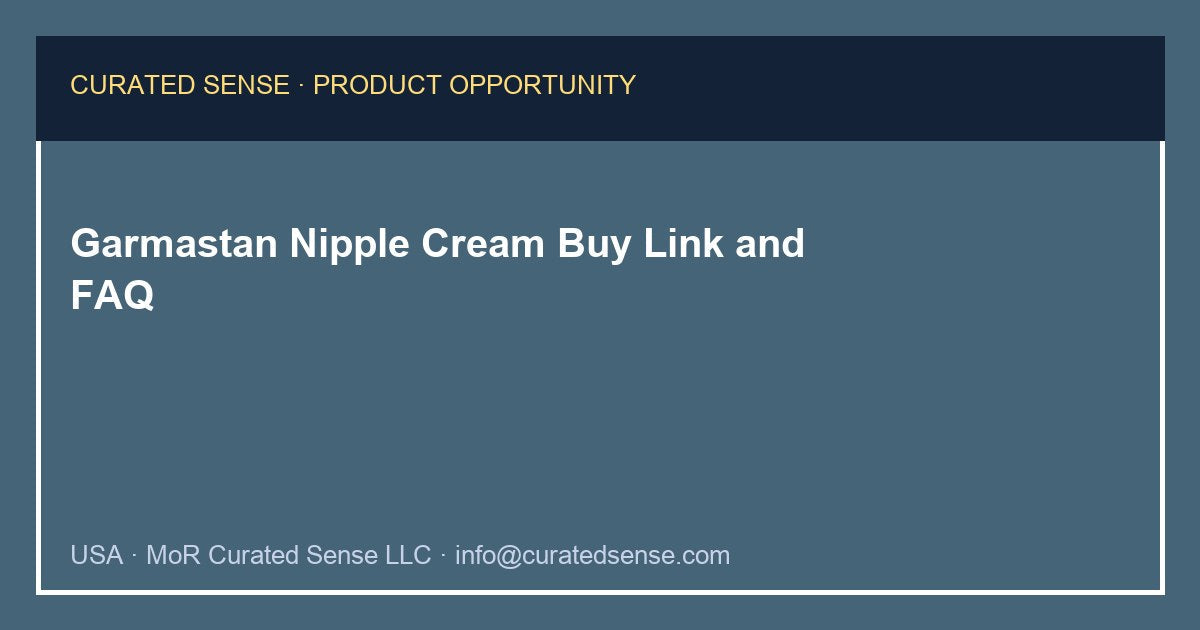 Garmastan Nipple Cream — Curated Sense