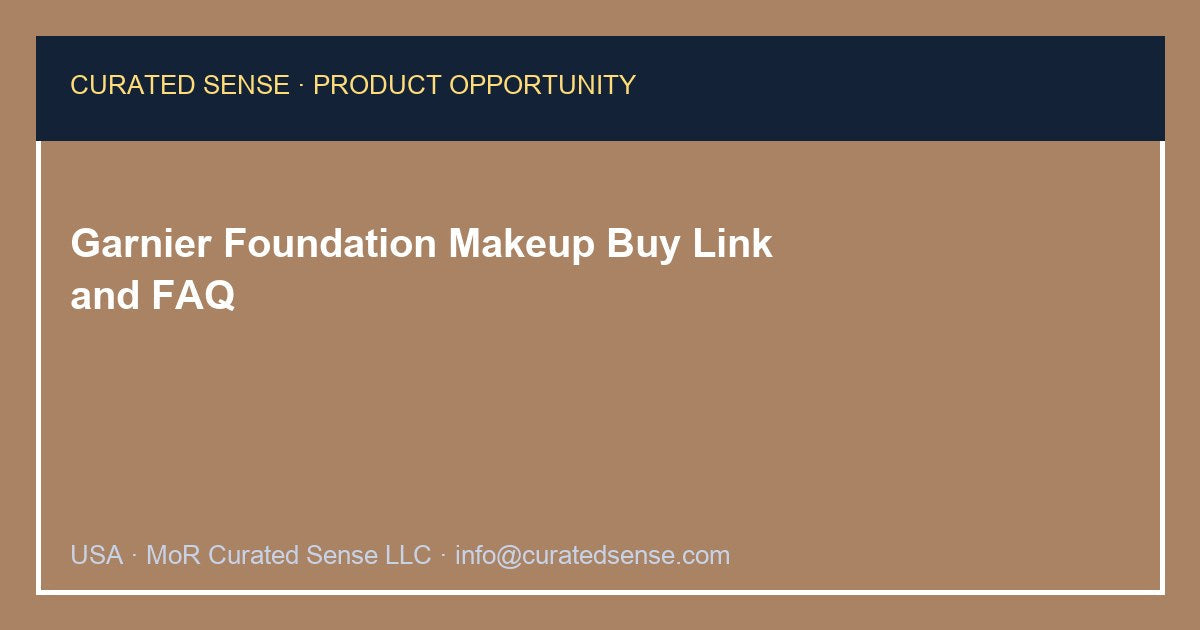 Garnier Foundation Makeup — Where to Buy — Curated Sense