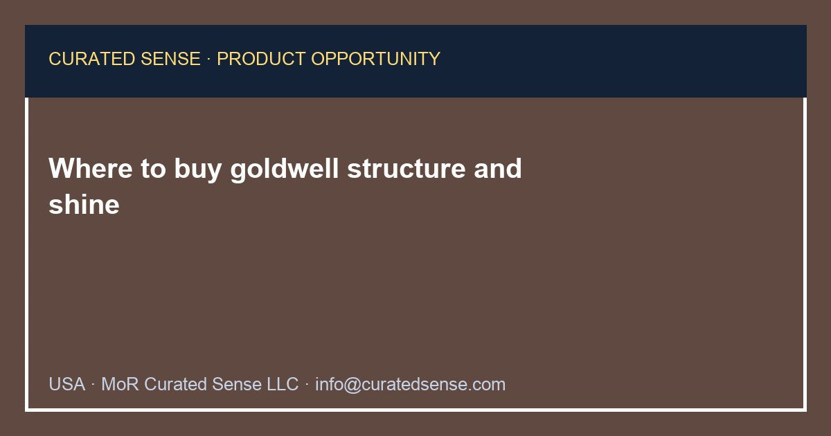 Where to buy goldwell structure and shine — Curated Sense