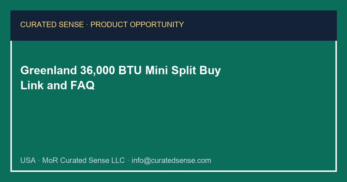 Greenland 36,000 BTU Dual-Zone Mini Split — Curated Sense