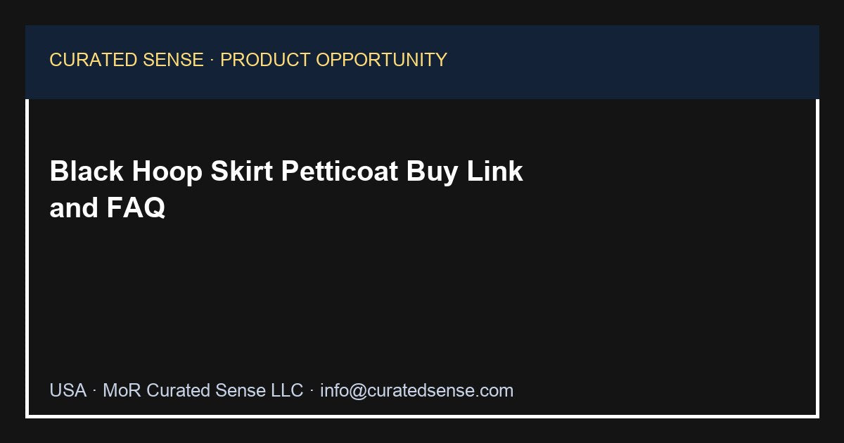 Black Hoop Skirt Petticoat — Where to Buy — Curated Sense