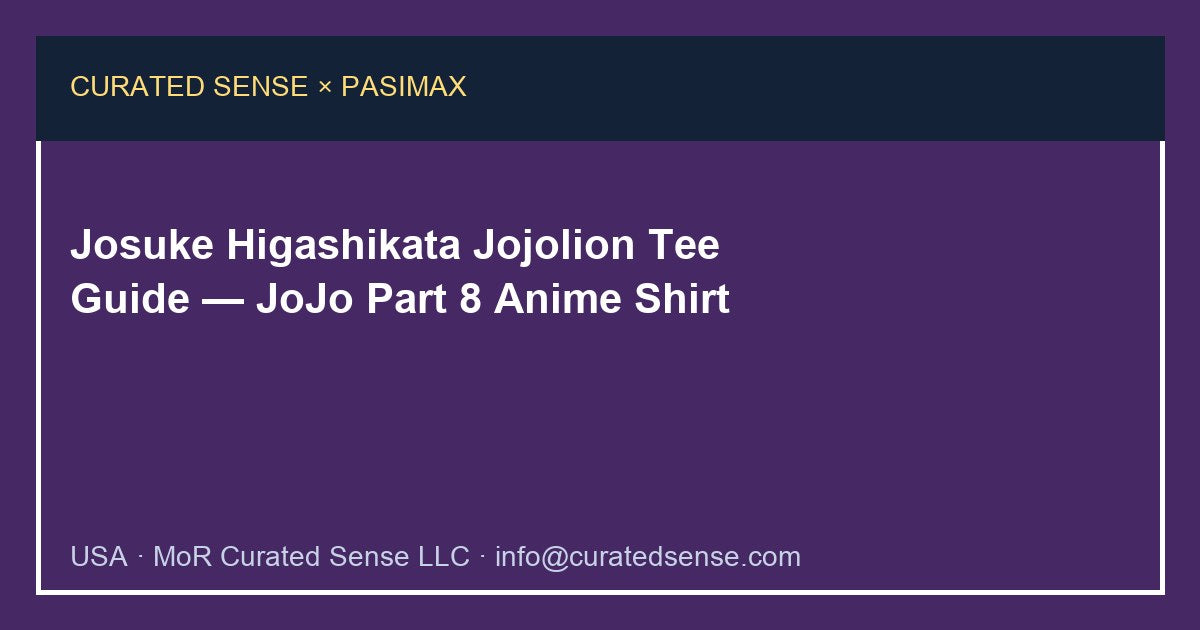 Josuke Higashikata Jojolion anime graphic tee