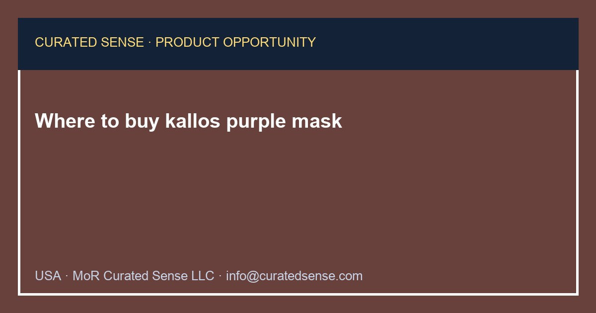 Where to buy kallos purple mask — Curated Sense