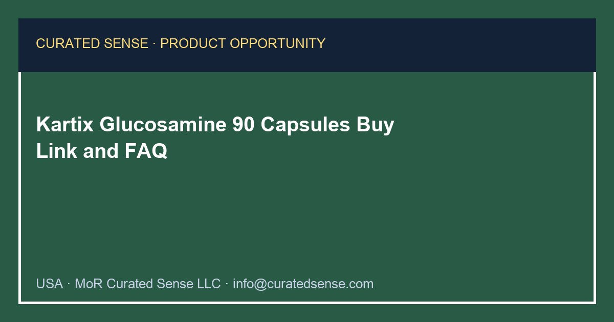 Kartix Glucosamine Complex — 90 Capsules — Curated Sense