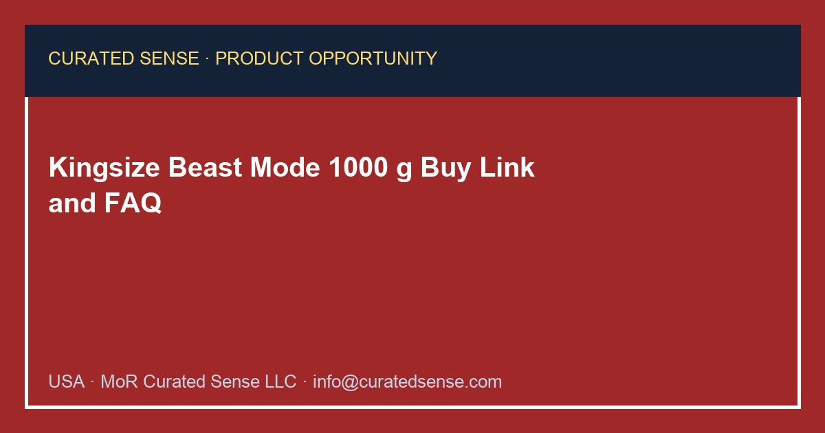 Kingsize Nutrition Beast Mode 1000 g — Curated Sense