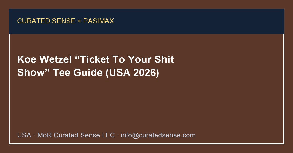 Koe Wetzel Ticket To Your Shit Show graphic tee