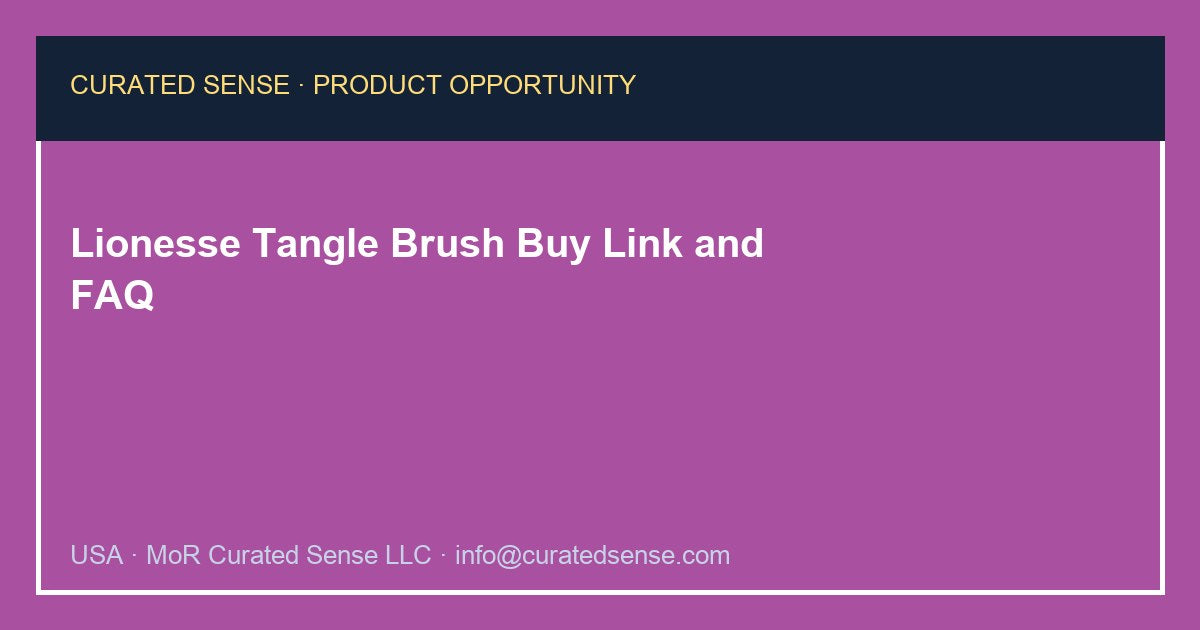 Lionesse Unicorn Tangle Brush — Where to Buy — Curated Sense