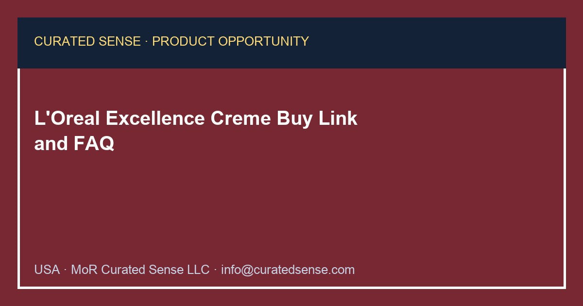 L'Oréal Paris Excellence Creme Hair Dye — Curated Sense