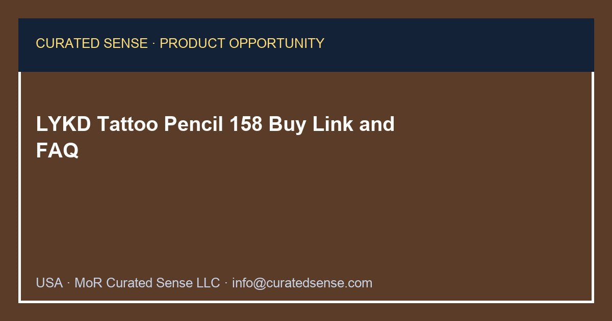 LYKD Tattoo Pencil 158 Brown — Where to Buy — Curated Sense
