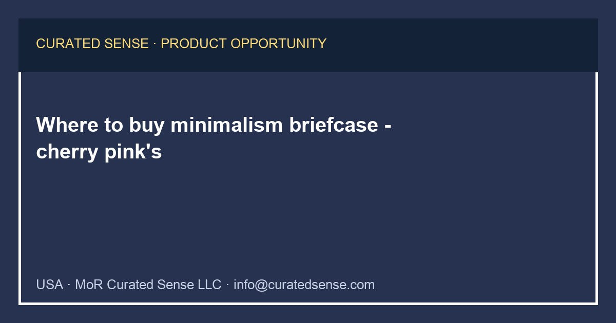 Where to buy minimalism briefcase - cherry pink's — Curated Sense