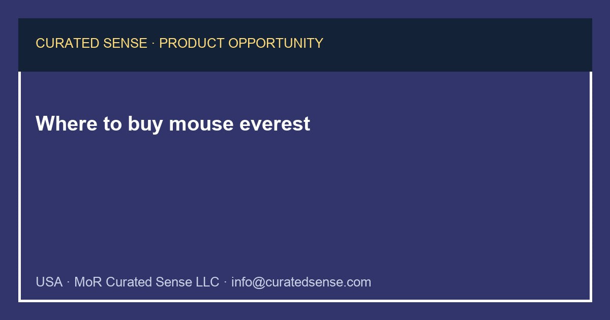 Where to buy mouse everest — Curated Sense