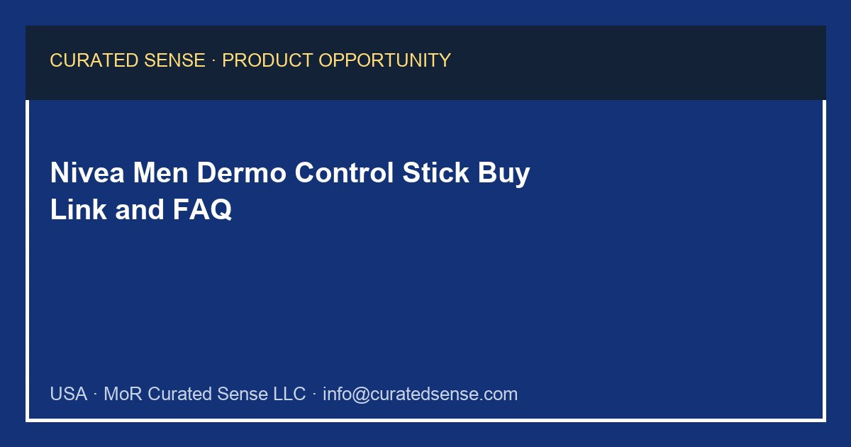Nivea Men Dermo Control Clinical Stick — Curated Sense