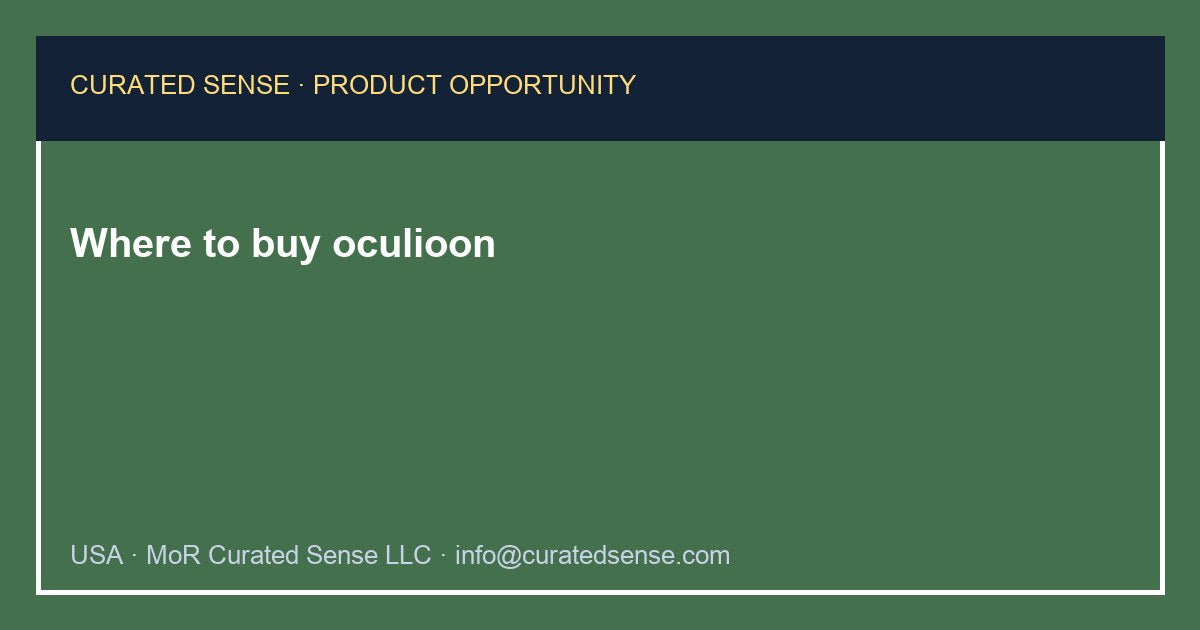 Where to buy oculioon — Curated Sense