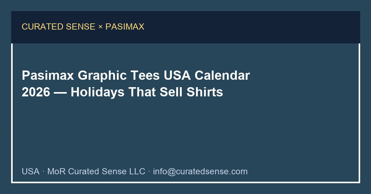 Pasimax USA graphic tee calendar 2026