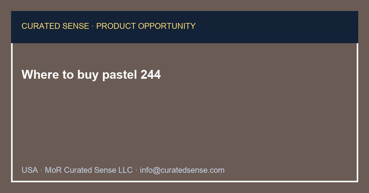 Where to buy pastel 244 — Curated Sense