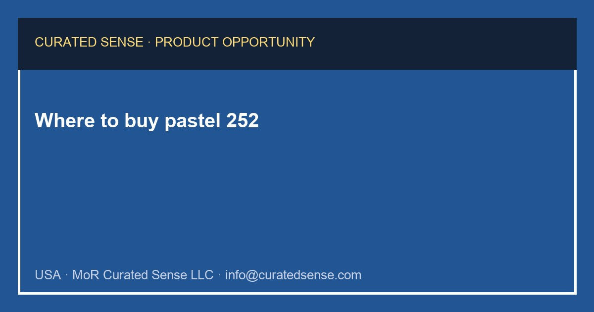Where to buy pastel 252 — Curated Sense