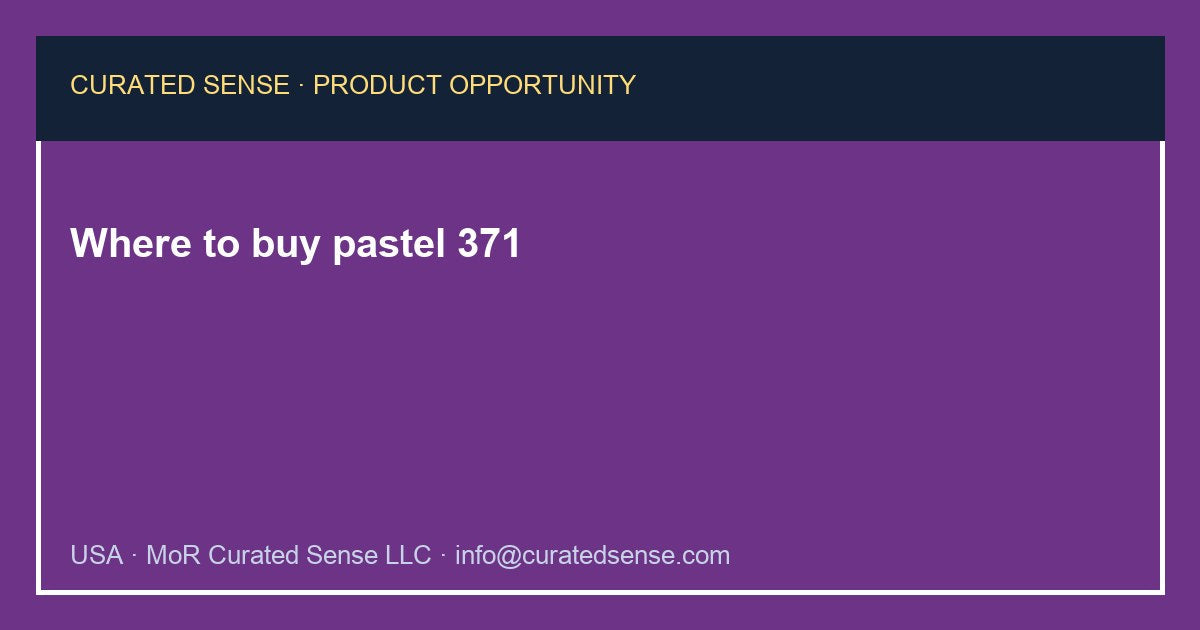 Where to buy pastel 371 — Curated Sense