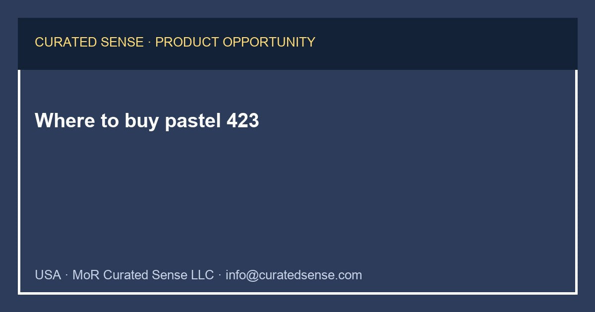 Where to buy pastel 423 — Curated Sense