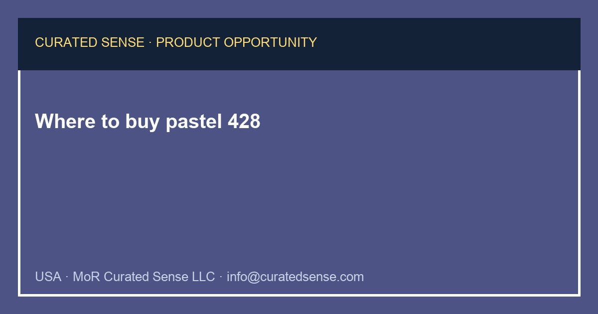 Where to buy pastel 428 — Curated Sense
