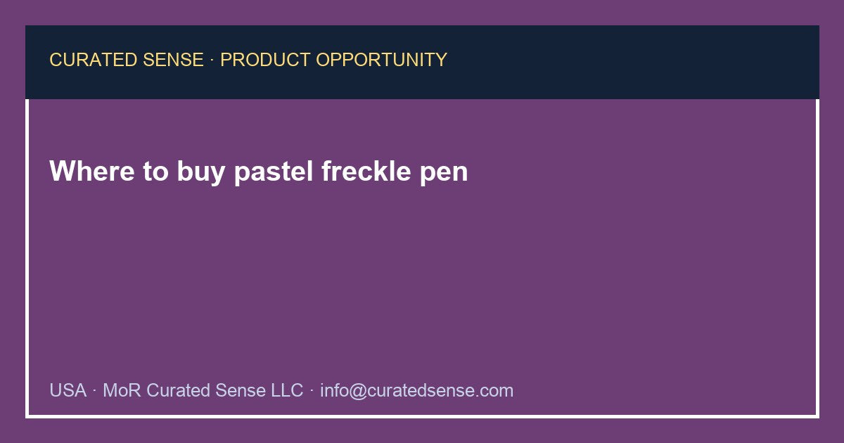 Where to buy pastel freckle pen — Curated Sense