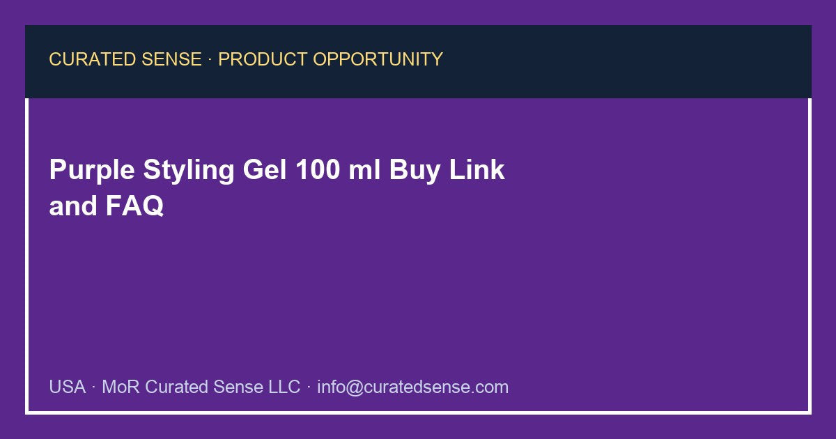 Purple Professional Shining Hair Gel — 100 ml — Curated Sense