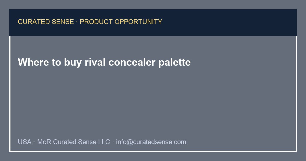 Where to buy rival concealer palette — Curated Sense