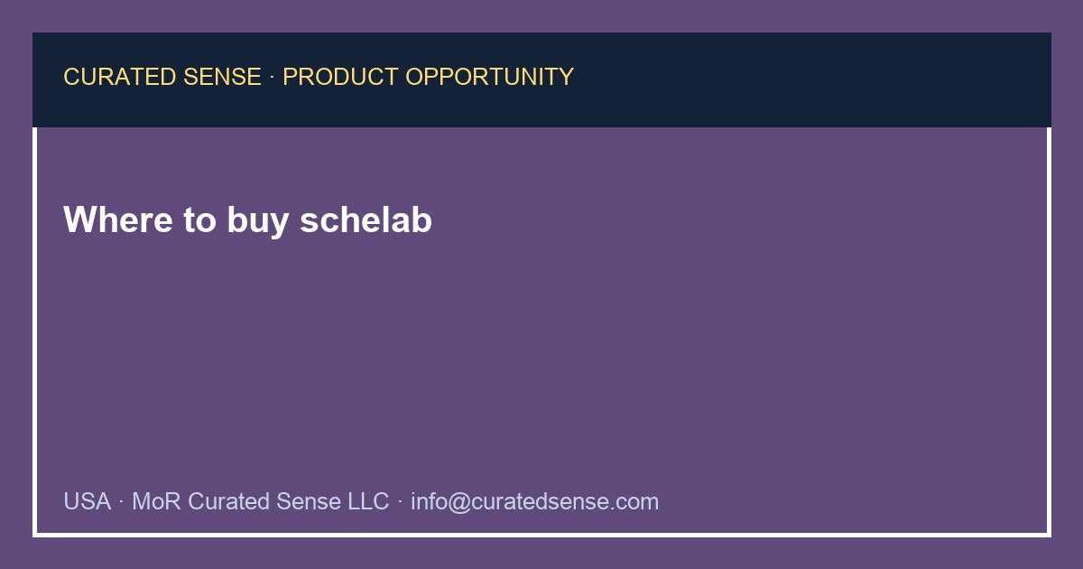 Where to buy schelab — Curated Sense