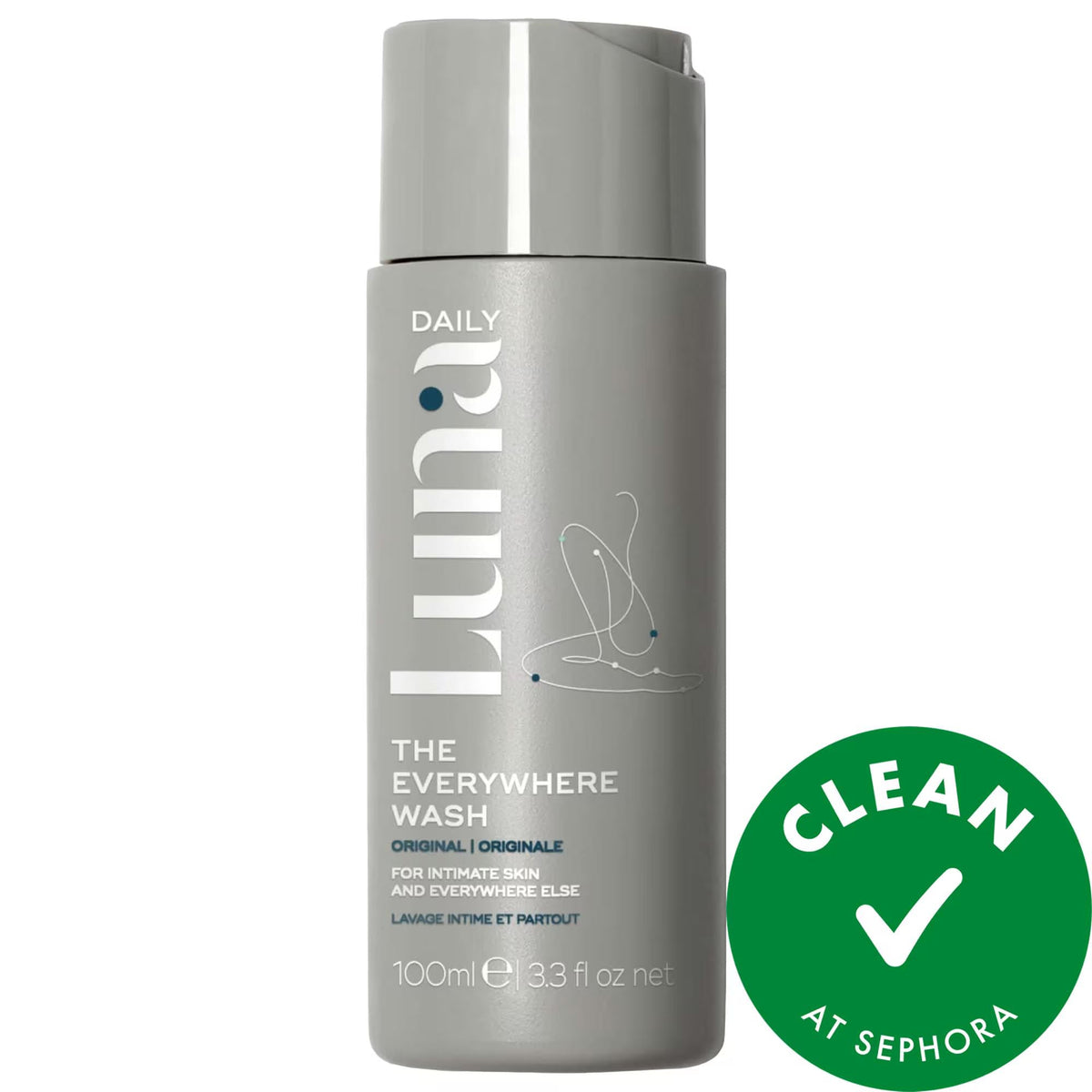 Luna Daily The Mini Everywhere Wash: pH Balancing, Prebiotic Body Wash for Sensitive, Intimate Skin — Curated Sense