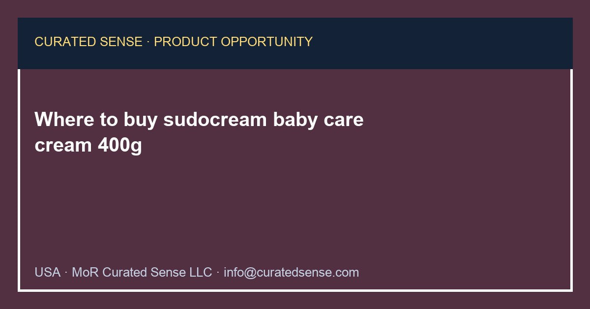 Where to buy sudocream baby care cream 400g — Curated Sense