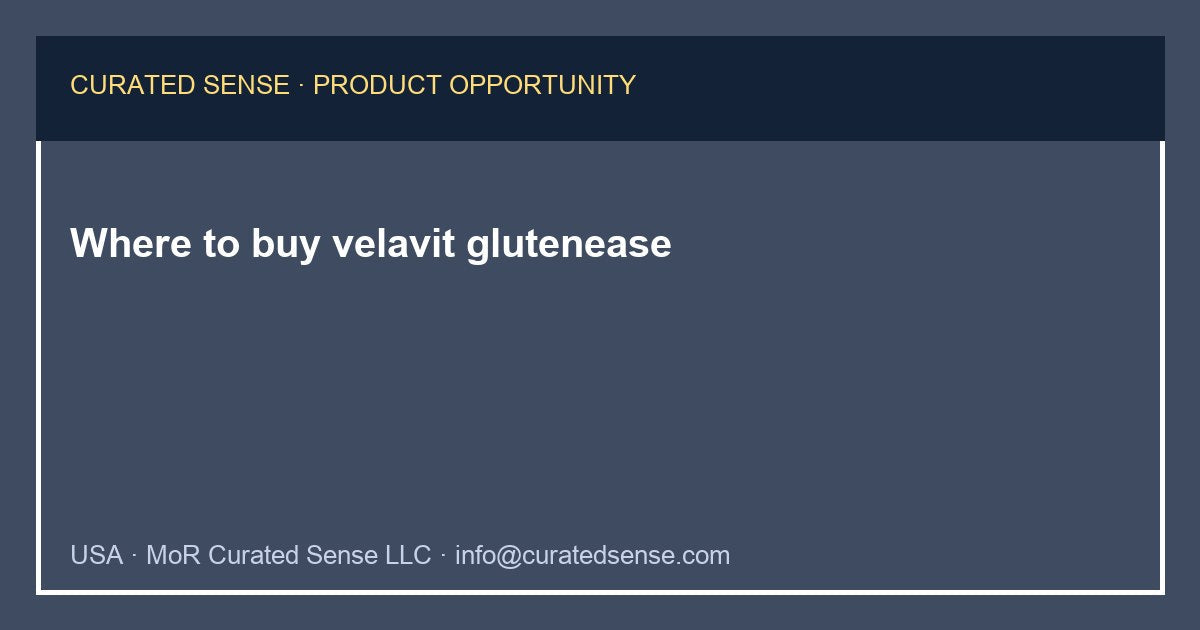 Where to buy velavit glutenease — Curated Sense