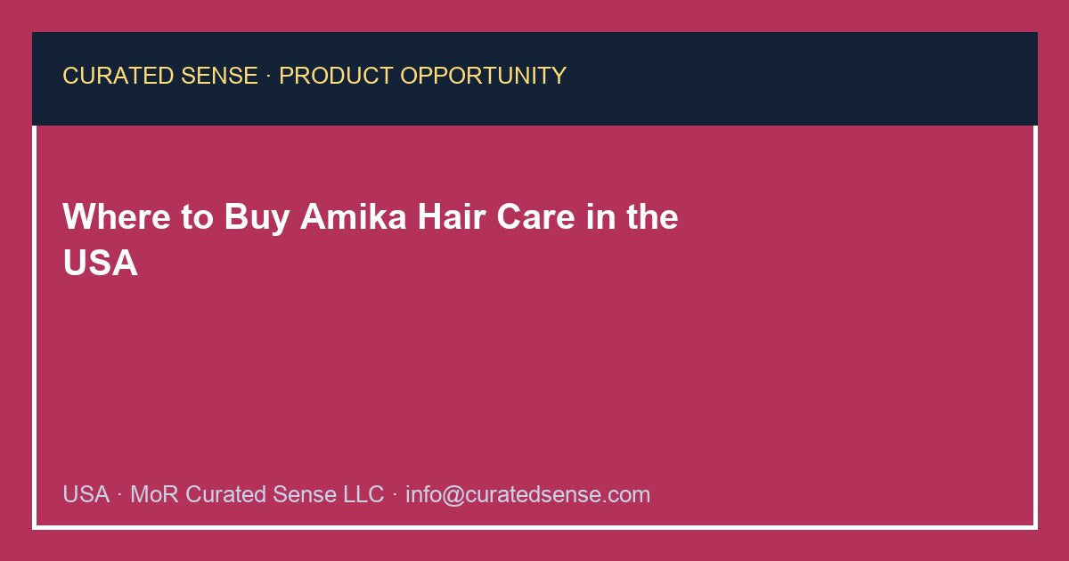 Where to Buy Amika Hair Care in the USA