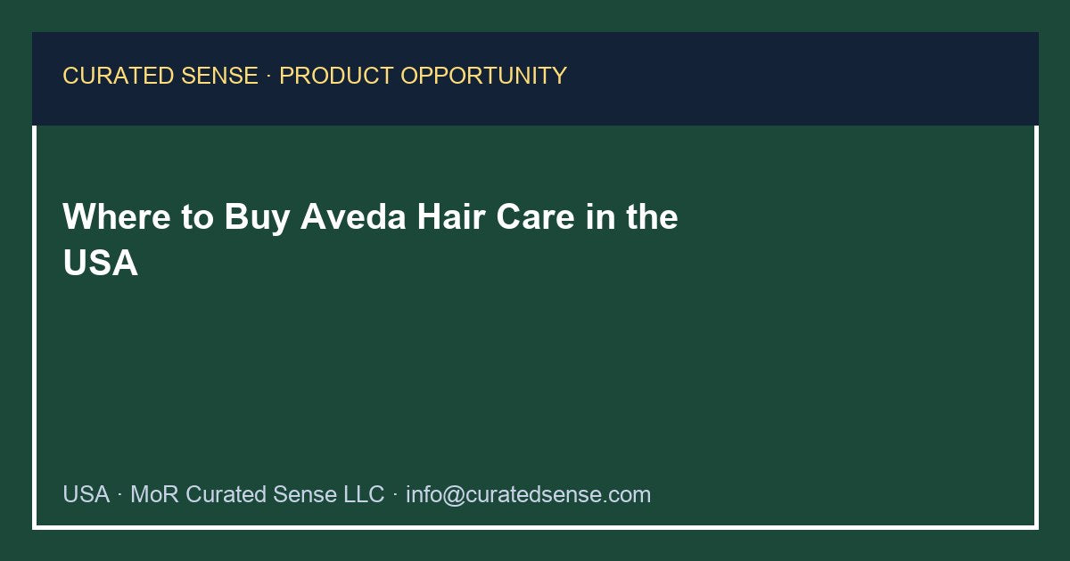 Where to Buy Aveda Hair Care in the USA