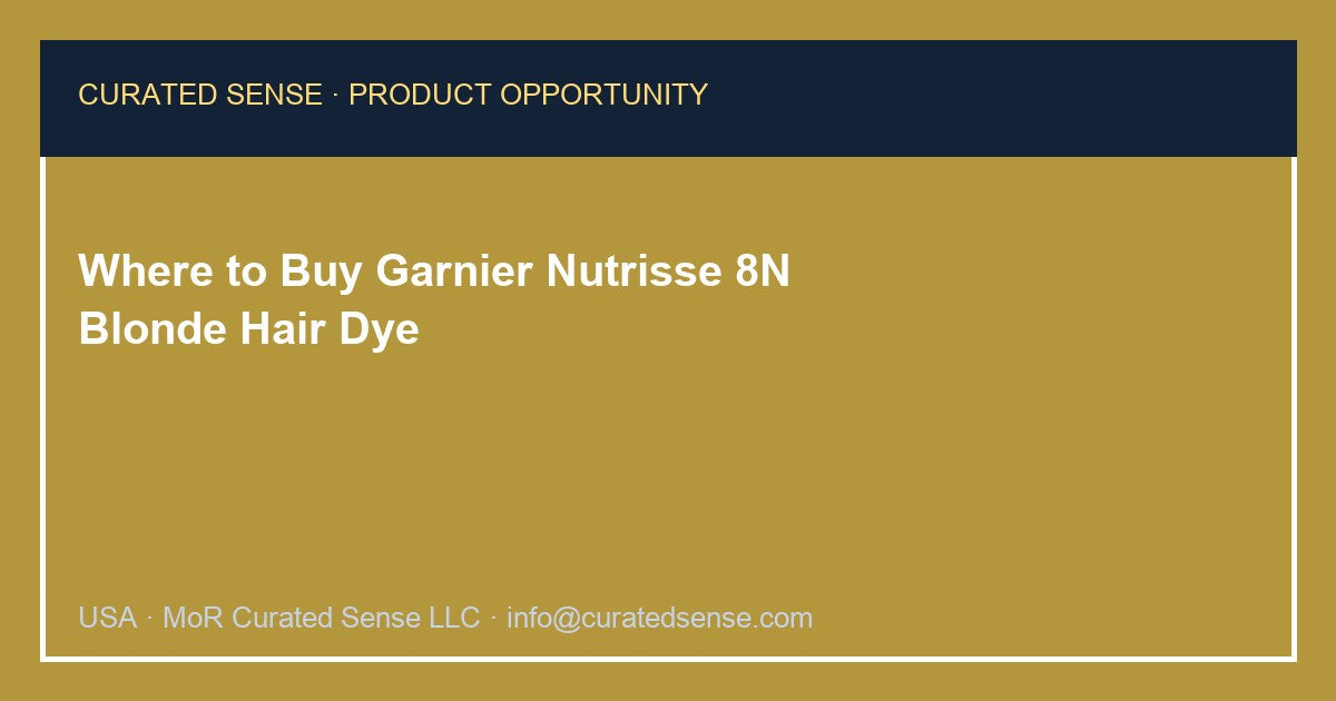 Where to Buy Garnier Nutrisse 8N Blonde Hair Dye