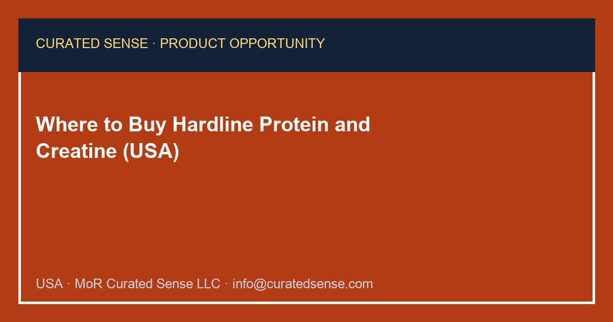 Where to Buy Hardline Protein and Creatine (USA)