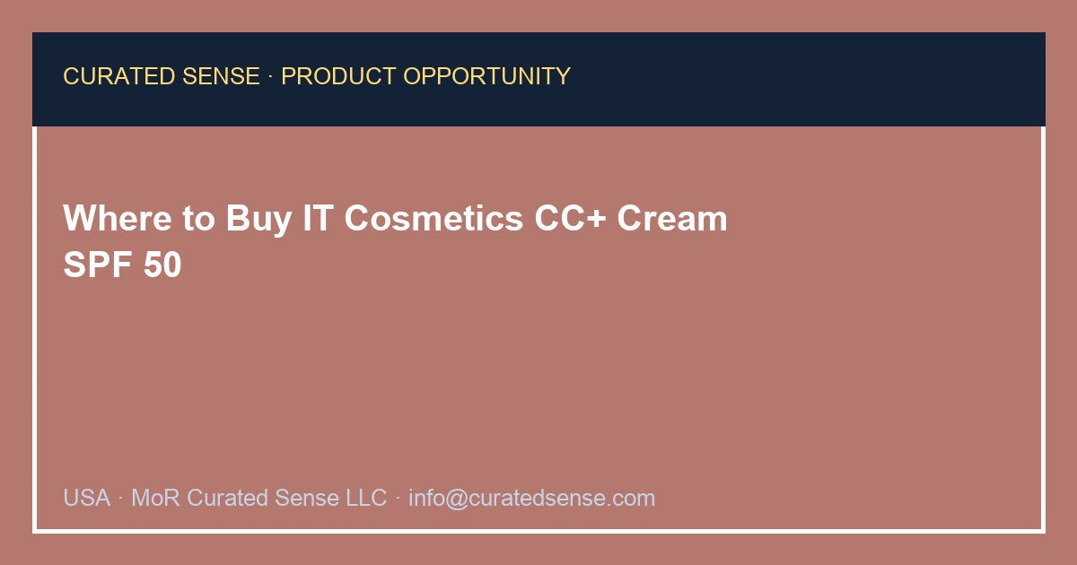 Where to Buy IT Cosmetics CC+ Cream SPF 50