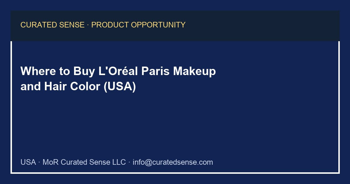Where to Buy L'Oréal Paris Makeup and Hair Color (USA)