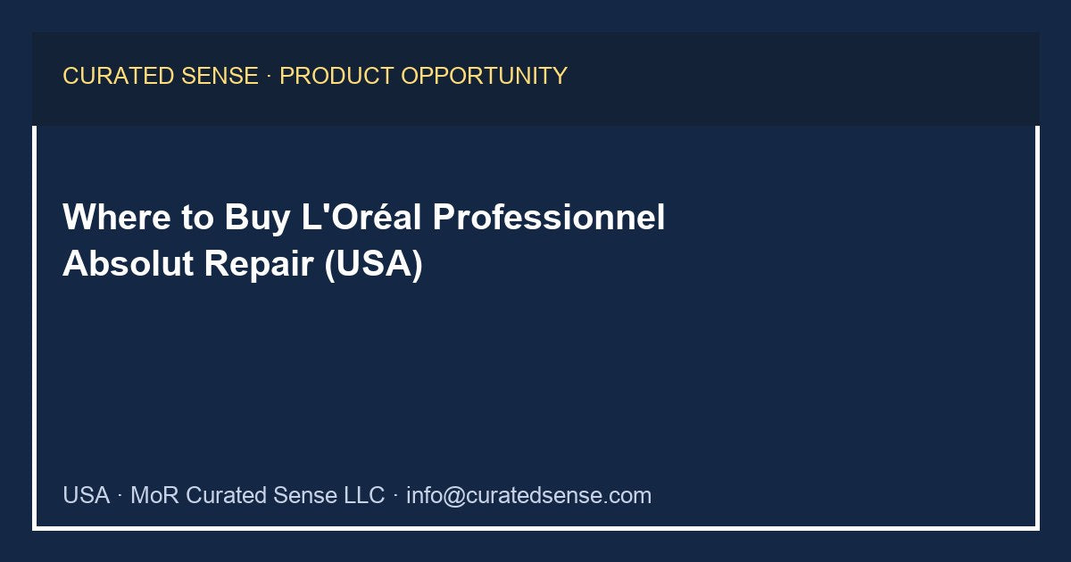 Where to Buy L'Oréal Professionnel Absolut Repair (USA)