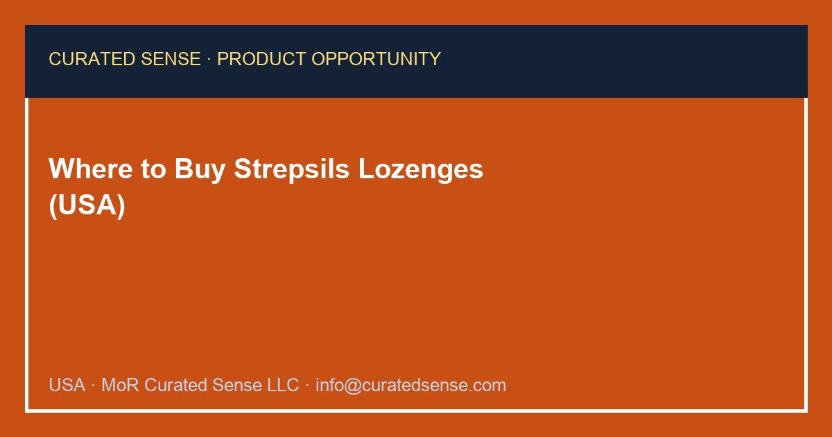Where to Buy Strepsils Lozenges (USA)