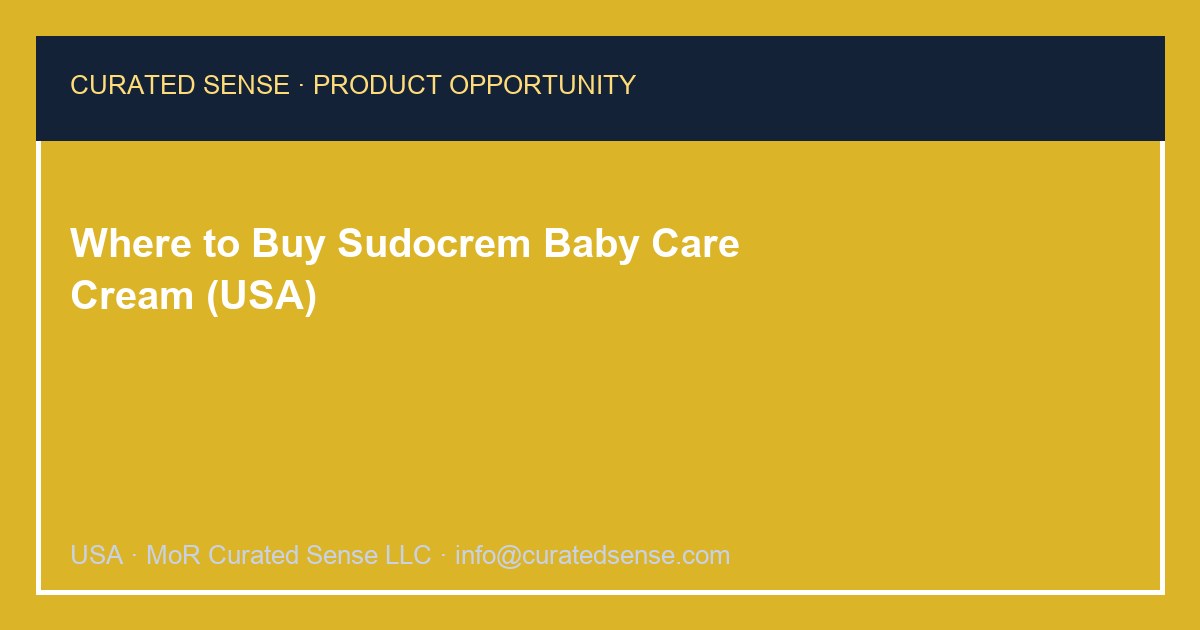 Where to Buy Sudocrem Baby Care Cream (USA)