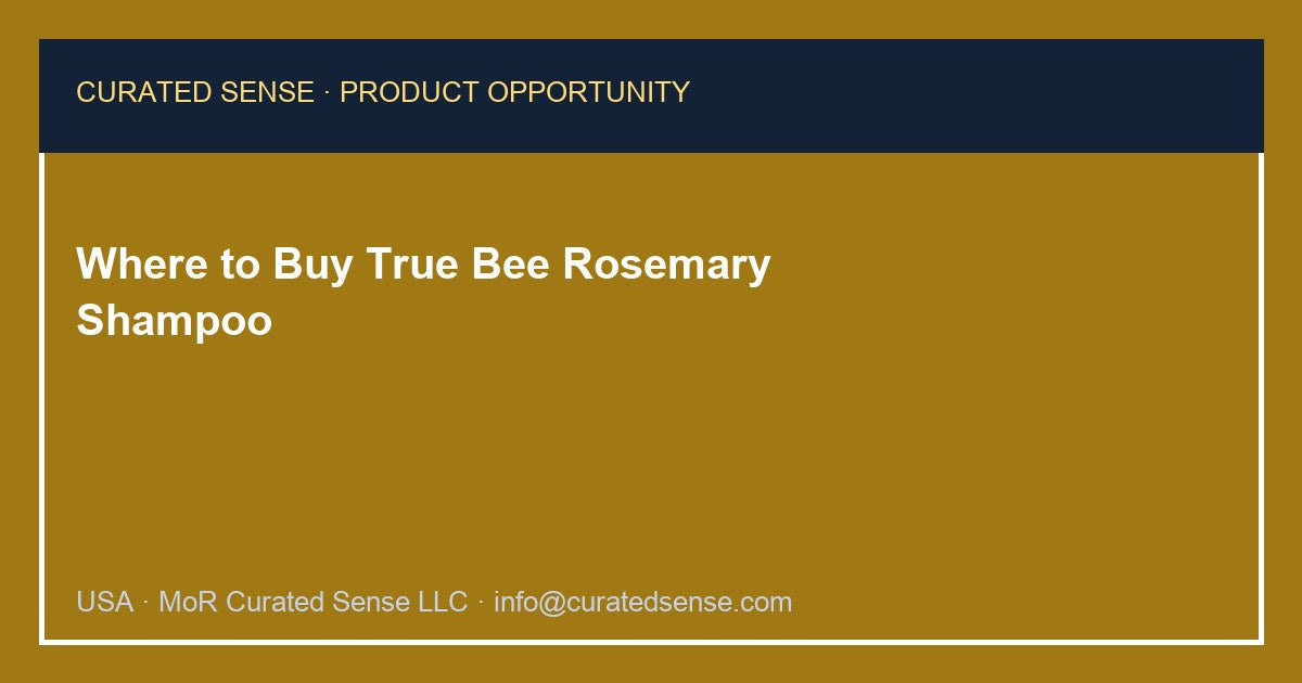 Where to Buy True Bee Rosemary Shampoo