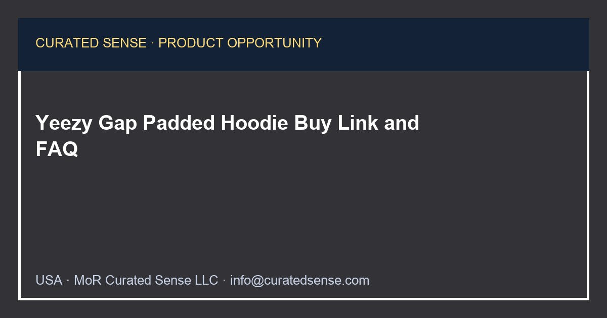 Yeezy Gap Padded Hoodie Dark Grey — Where to Buy — Curated Sense