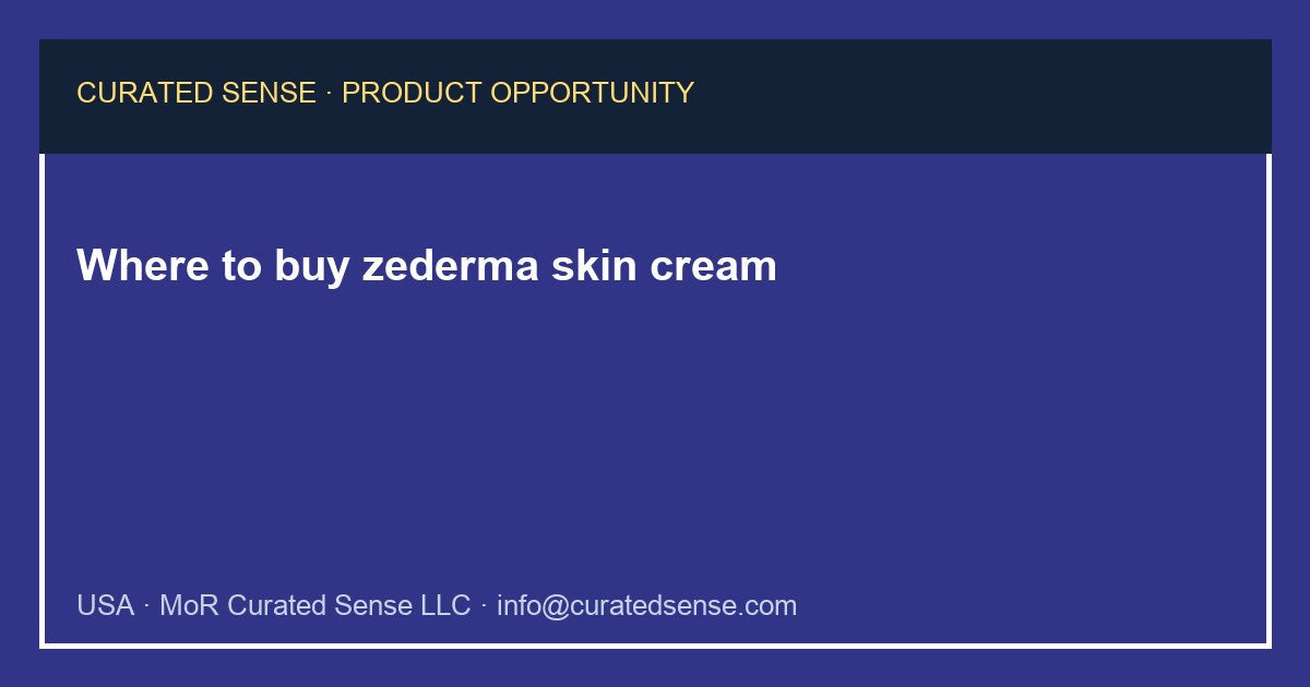 Where to buy zederma skin cream — Curated Sense
