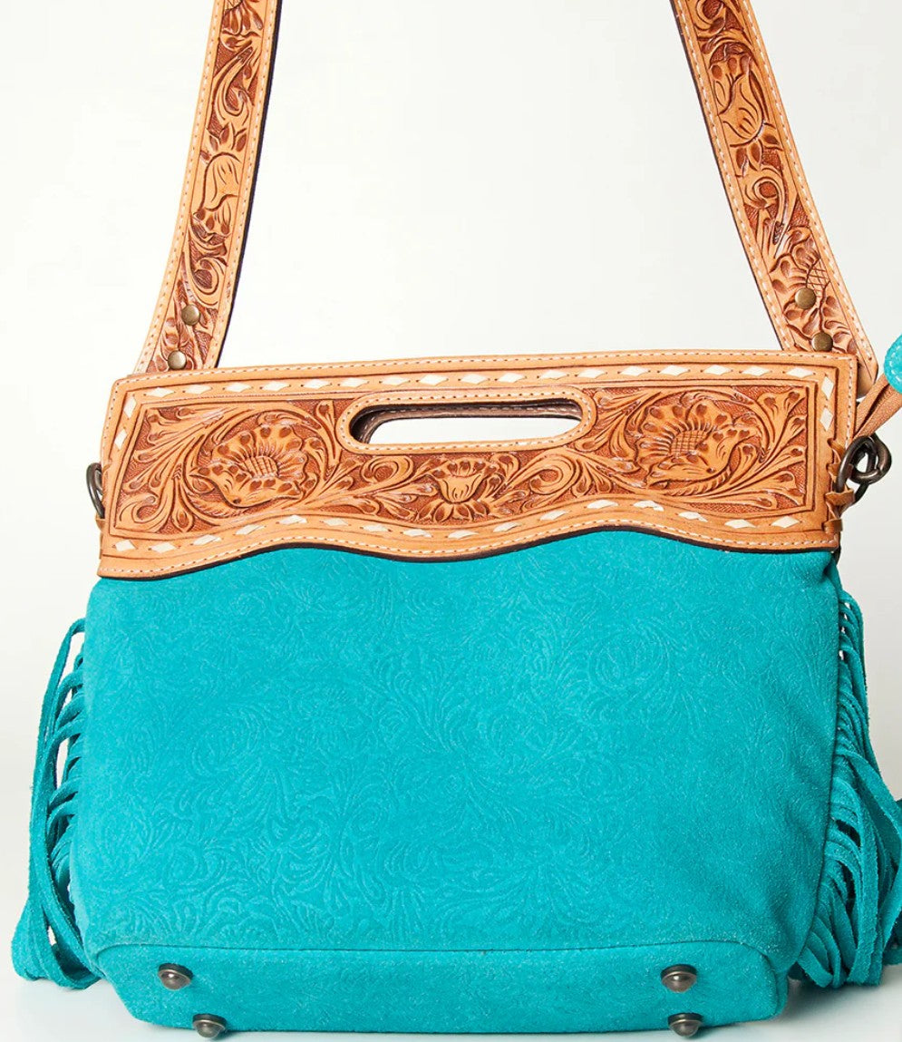 Western Leather Bags — Crossbody, Tote, Hand-Tooled Fringe