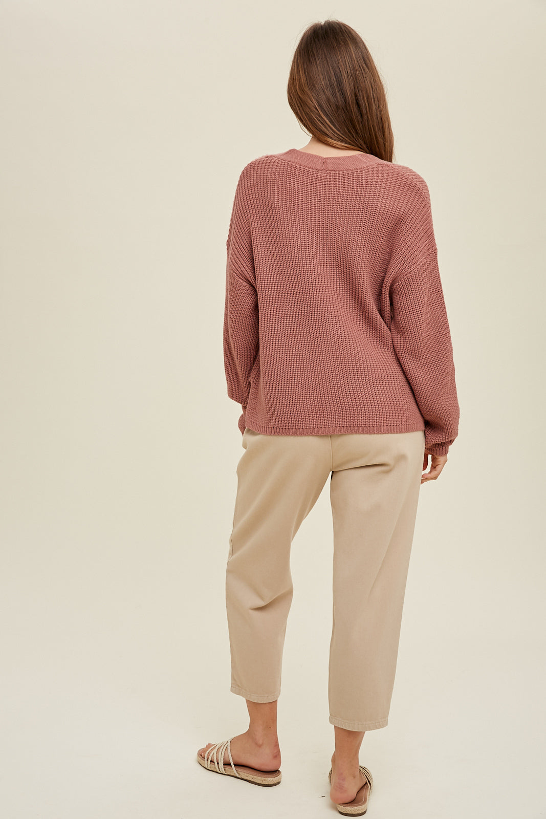 KADOU BOUTIQUE Textured Cardigan — detail close-up
