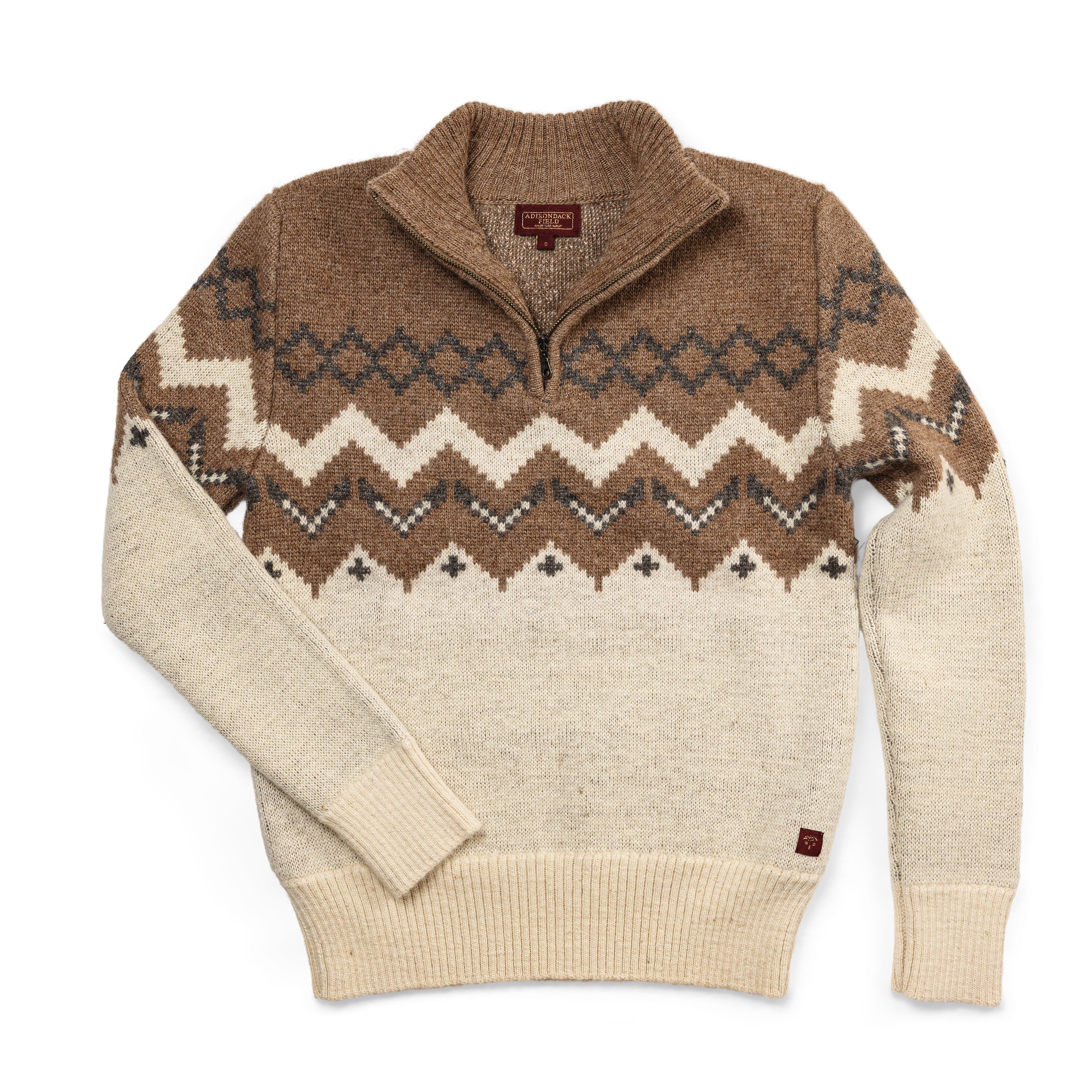 Adirondack Field Skyward Alpaca/Wool Sweater (Brown) — alternate view