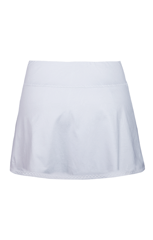Jaclyn Pleated Skort - White - 13.5" Length
